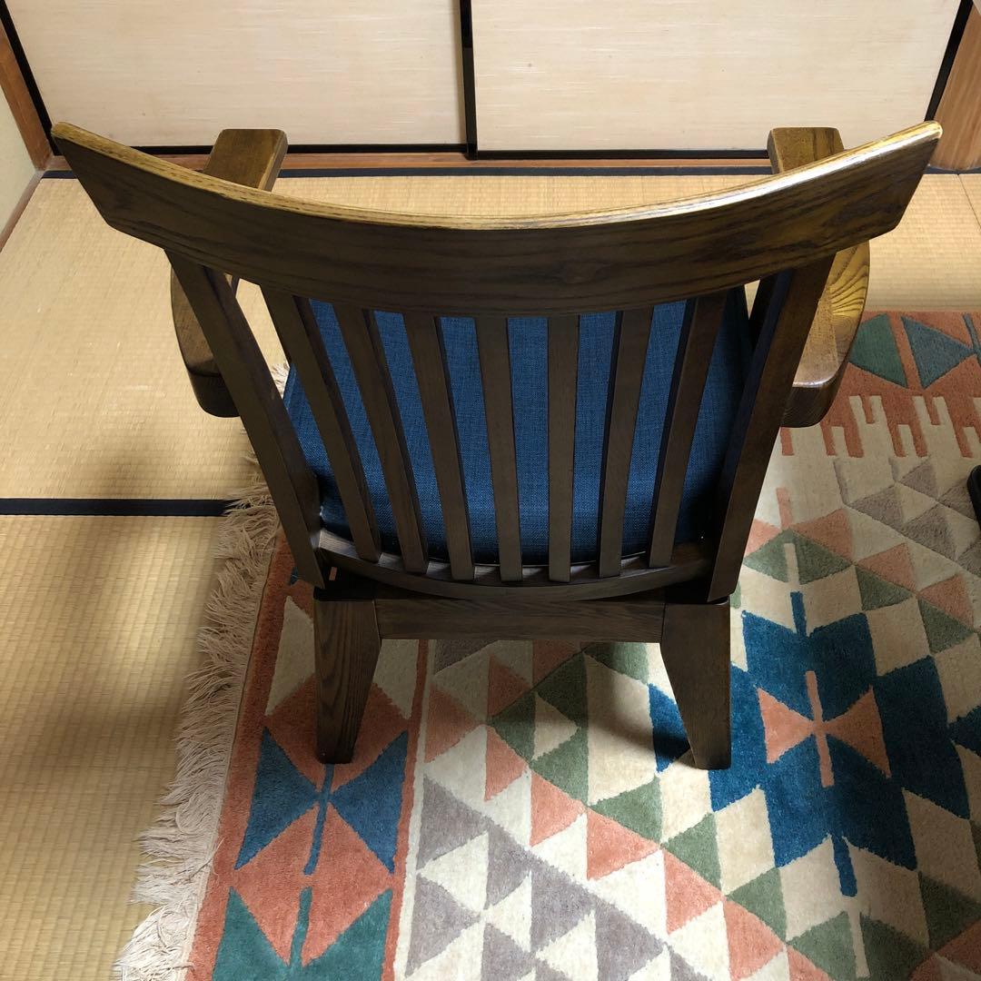 ②和モダン　ダイニングチェア　肘あり