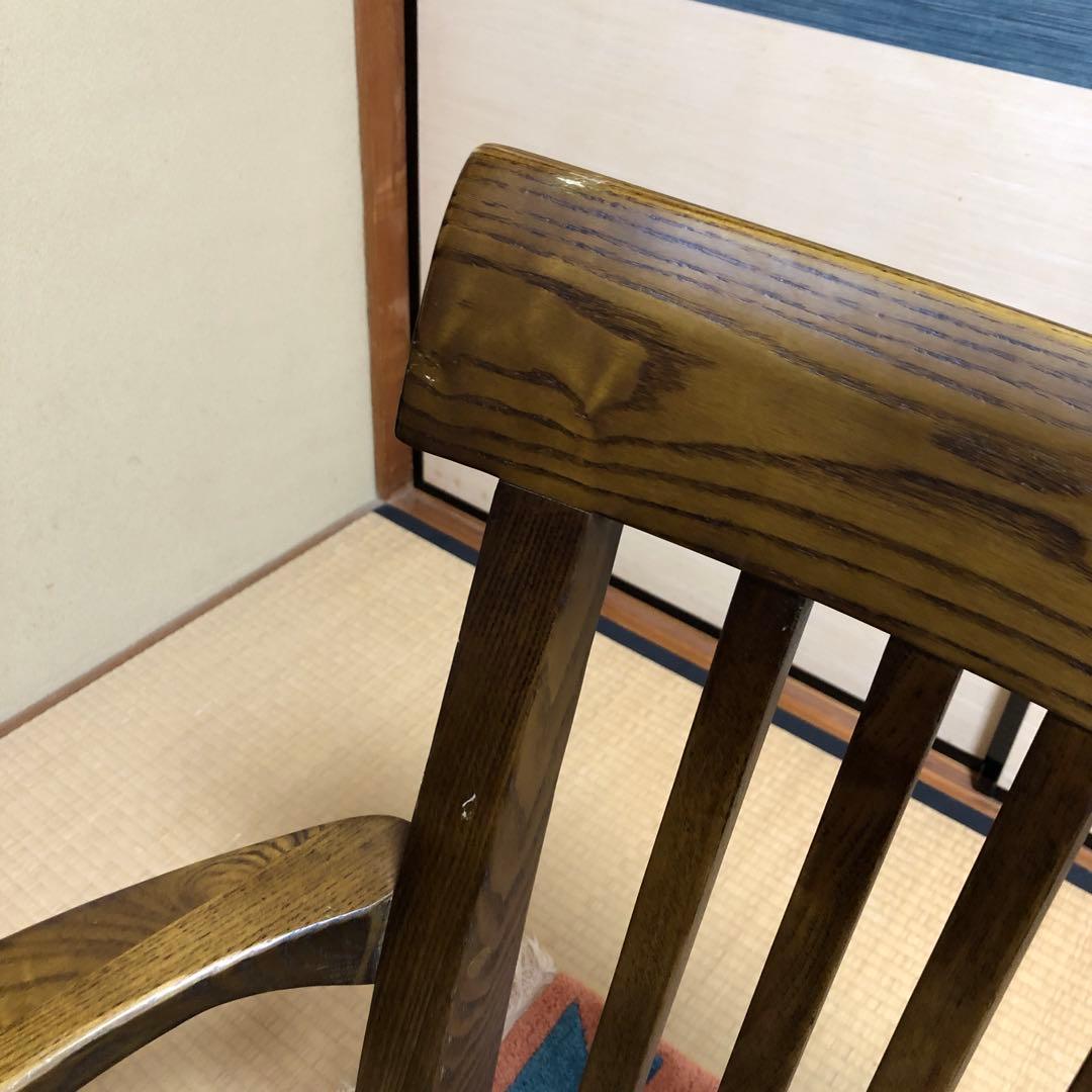 ②和モダン　ダイニングチェア　肘あり