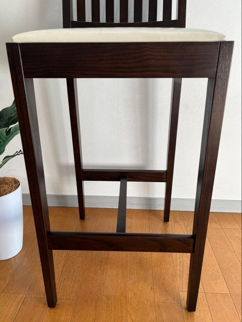 ロックストーン　ハイチェア　② 岩倉榮利　カウンターチェア　本革　モダン 美品