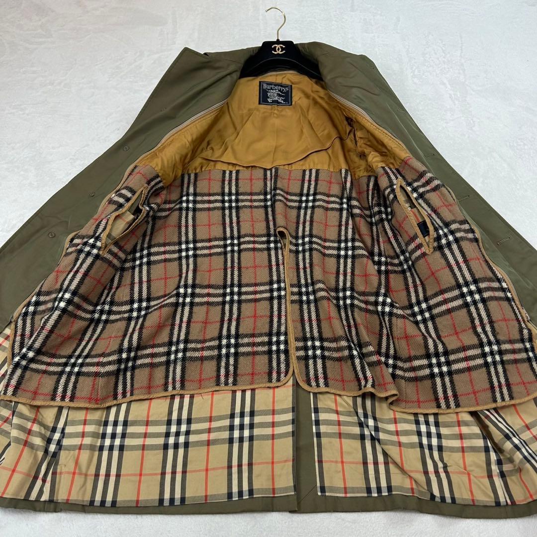 J513 M バーバリー チェックライナー付き ステンカラーコート