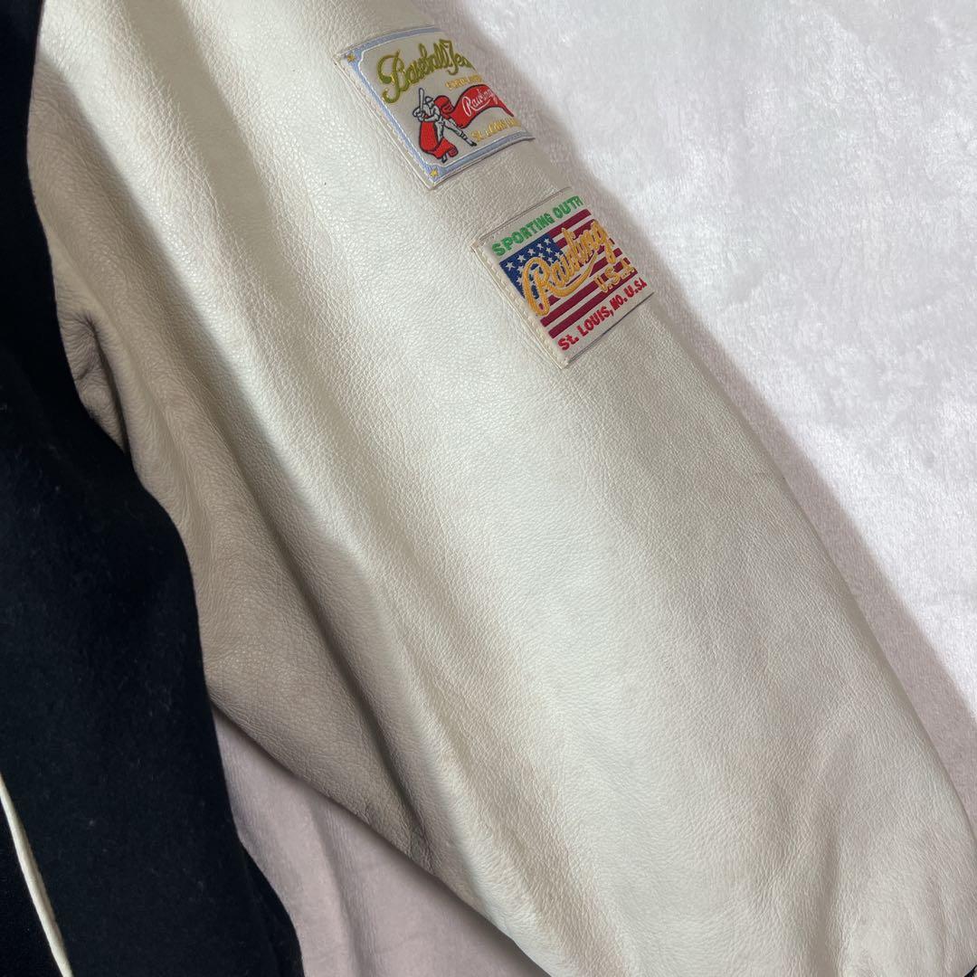 マイ様専用Rawlings ローリングス 牛革 スタジャン ネイビー/ホワイト