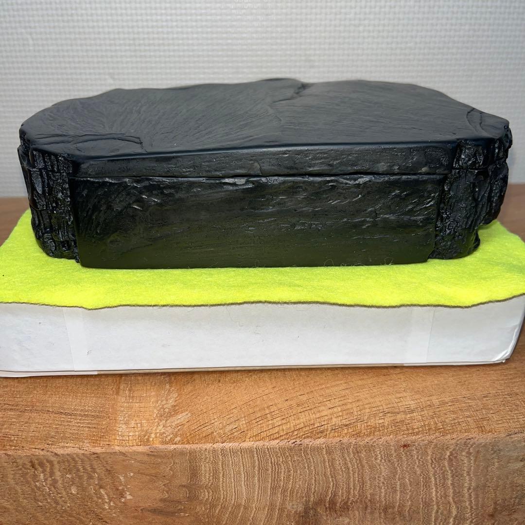 ⭕️雨畑硯　山下硯　芳石　山下三喜夫　栄寿堂製　甲州銘石　四六寸大　共蓋付硯