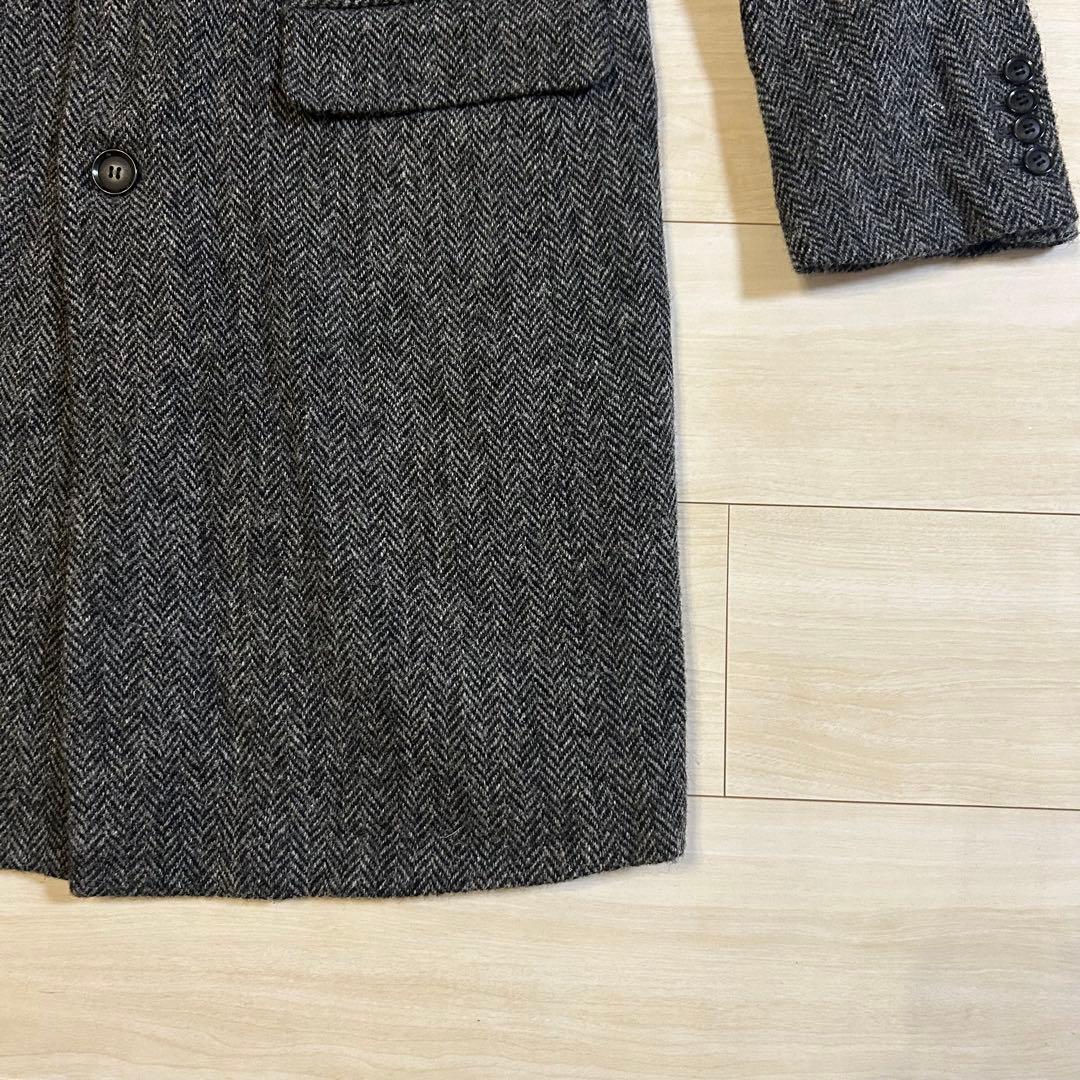 アーバンリサーチロッソ ハリスツイード チェスターコート ヘリンボー
