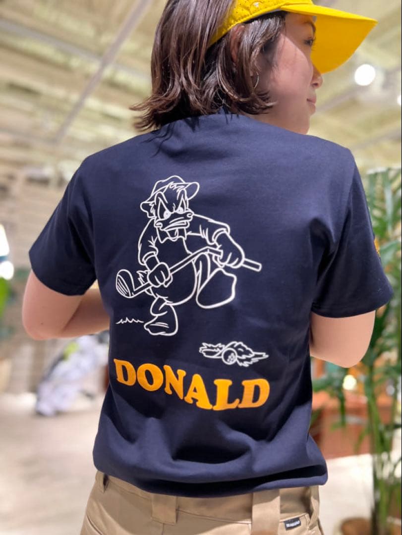 BEAMS GOLF ビームスゴルフ Disneyドナルド モックネックTシャツ