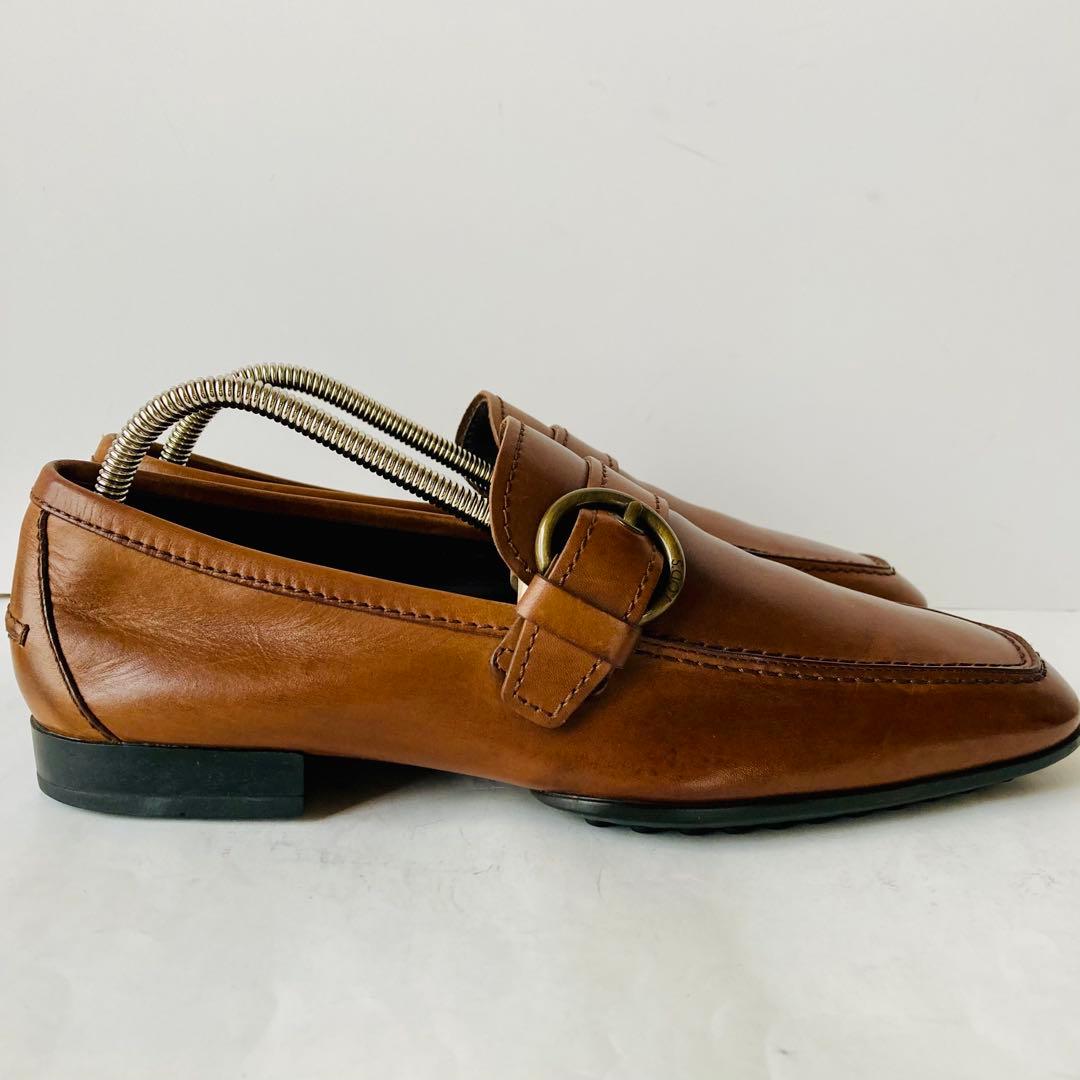 TOD'S トッズ 濃茶 ローファー 24.5cm 除菌・消臭済み