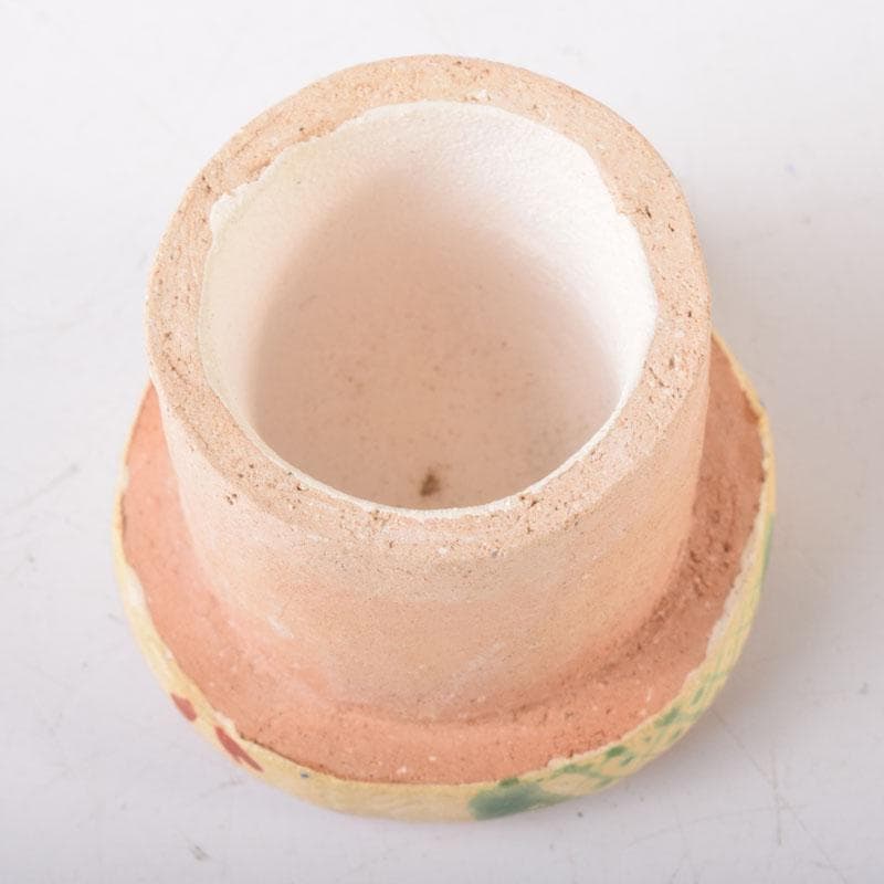 茶道具　竹斎造　色絵　乙御前香合　共布共箱　V　7476