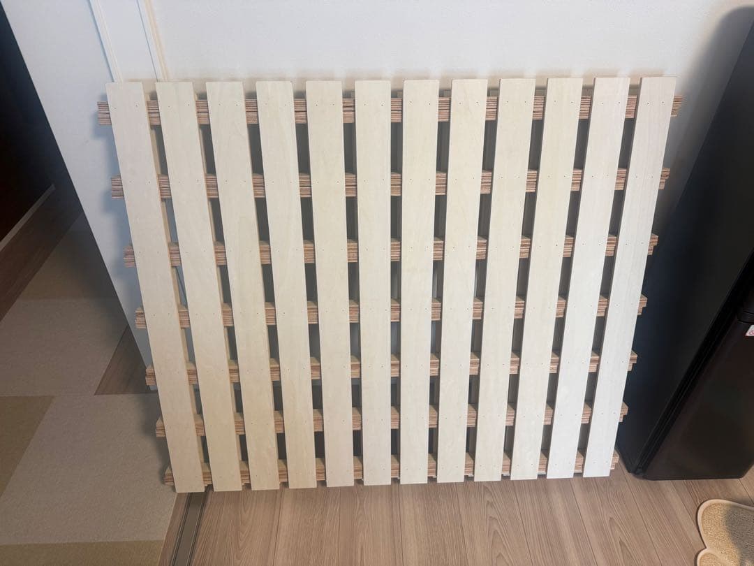 廃盤品・直接引取可】23年製 無印良品 木製ベッド オーク材突板