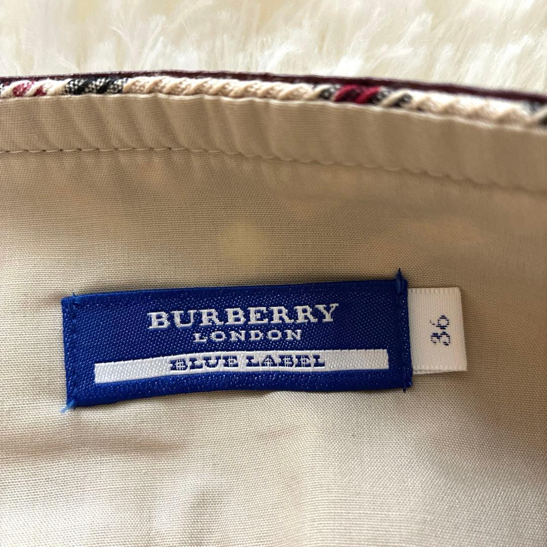 バーバリーブルーレーベル チェック柄プリーツスカート