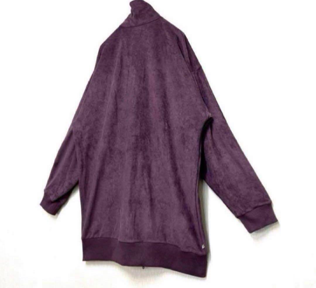 【超ビッグサイズ‼️】美品 adidas ベロア トラックジャケット 紫 古着