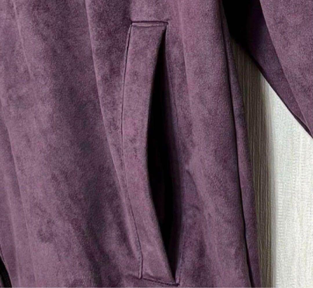 【超ビッグサイズ‼️】美品 adidas ベロア トラックジャケット 紫 古着