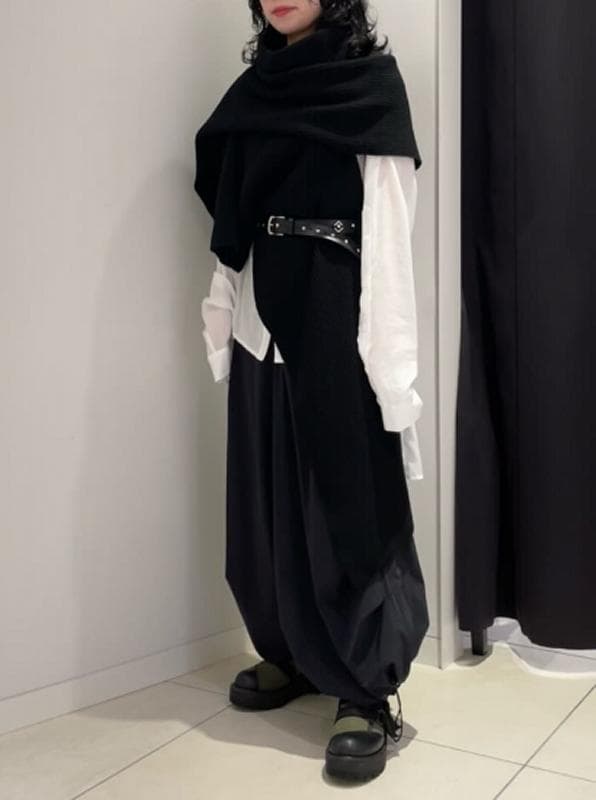 LIMI feu リミフゥ　定番　2WAY ウールストール　変形アシンメトリー