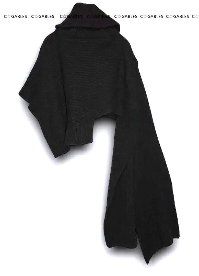 LIMI feu リミフゥ　定番　2WAY ウールストール　変形アシンメトリー