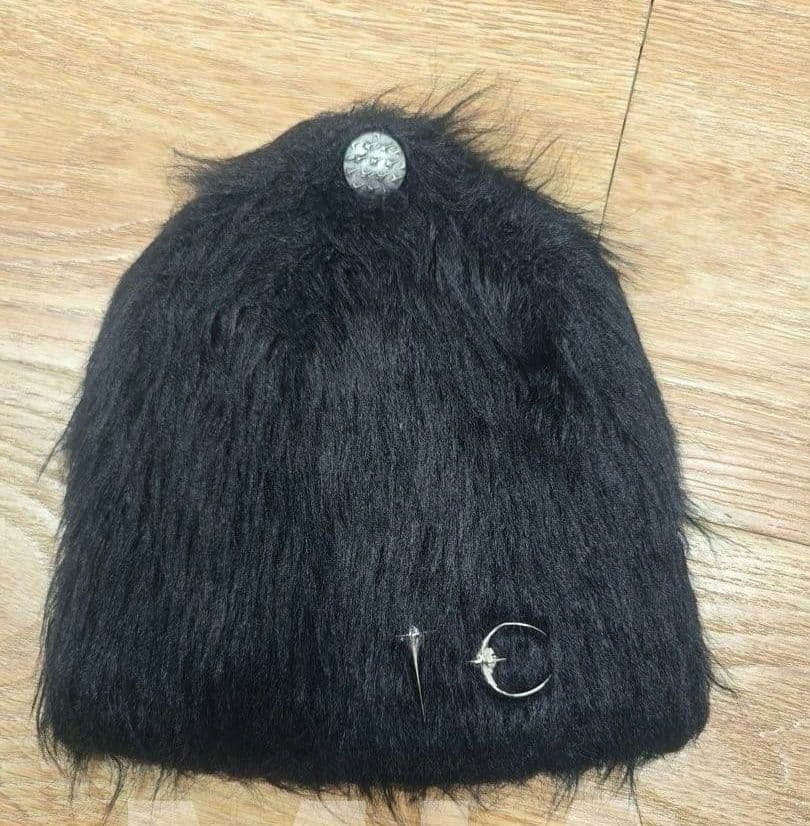 Thugclub mohair beanie 黒 ニット帽 ピンバッジ付き consterior.com