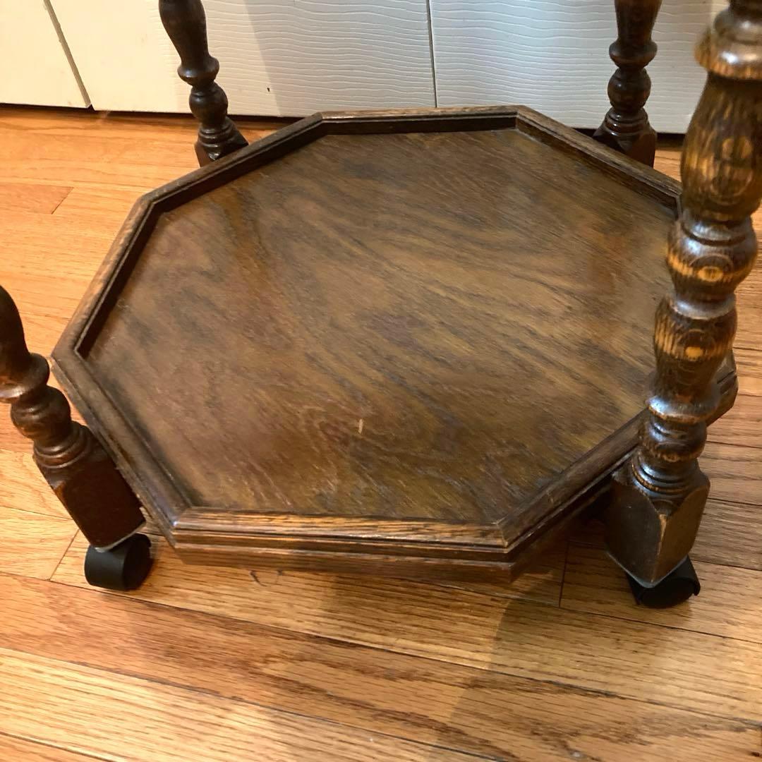 三越カントリーハウス ブルージュ 八角テーブルワゴン キャスターつき