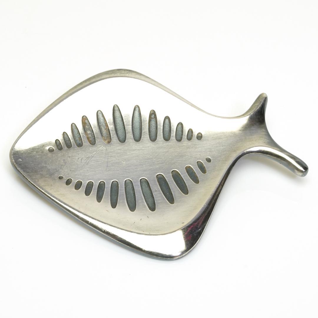 ジョージジェンセン 343 フィッシュ ブローチ 魚 SV925