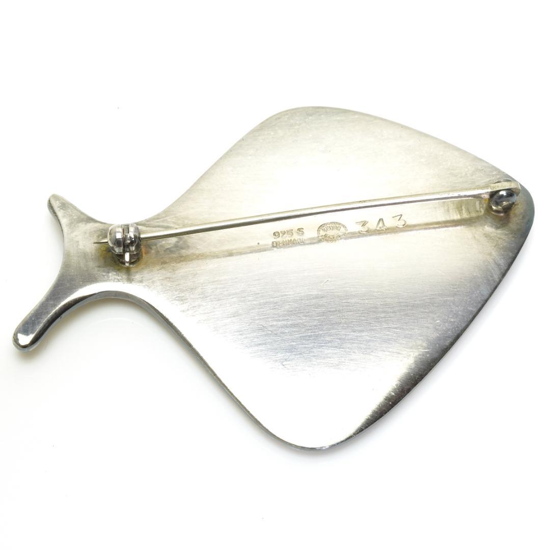 ジョージジェンセン 343 フィッシュ ブローチ 魚 SV925