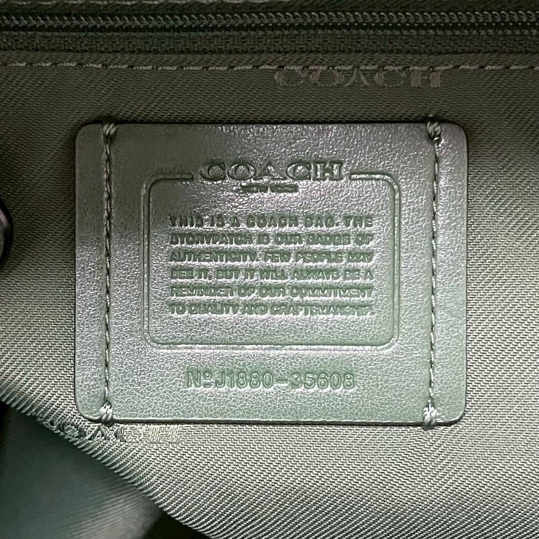 未使用品✨️コーチ バックパック リュック グリーン ターンロック 35608
