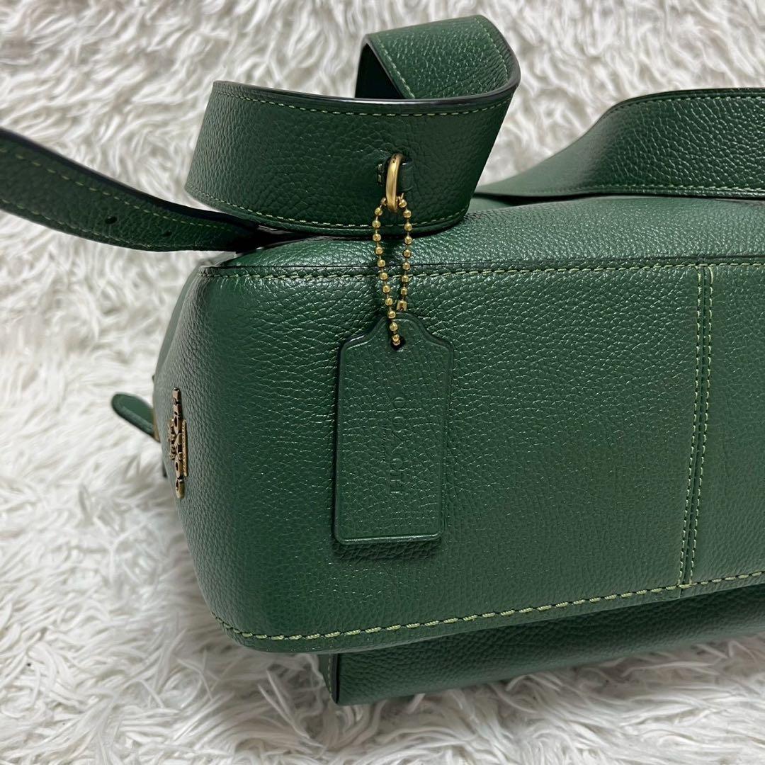 未使用品✨️コーチ バックパック リュック グリーン ターンロック 35608