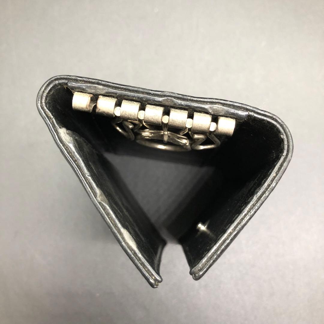 Dior ディオール キーケース 6連 欠損あり エナメル レザー ブラック