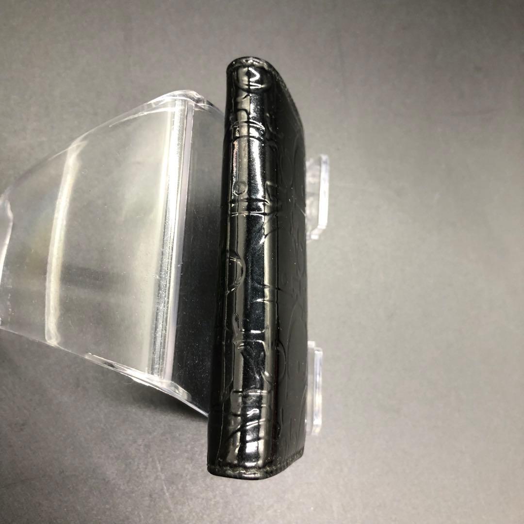 Dior ディオール キーケース 6連 欠損あり エナメル レザー ブラック