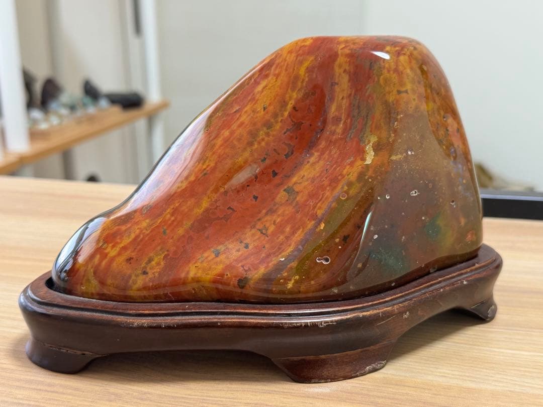 錦石 赤石 赤玉石 緑石 碧玉 五色石 ファンシージャスパー 鑑賞石 天然石