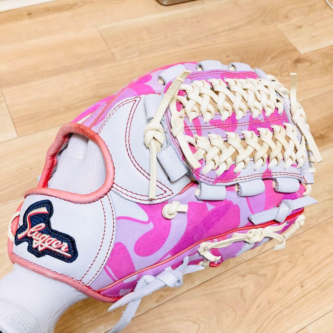 匿名配送】久保田スラッガー 一般軟式グローブ 限定モデル ピンク迷彩