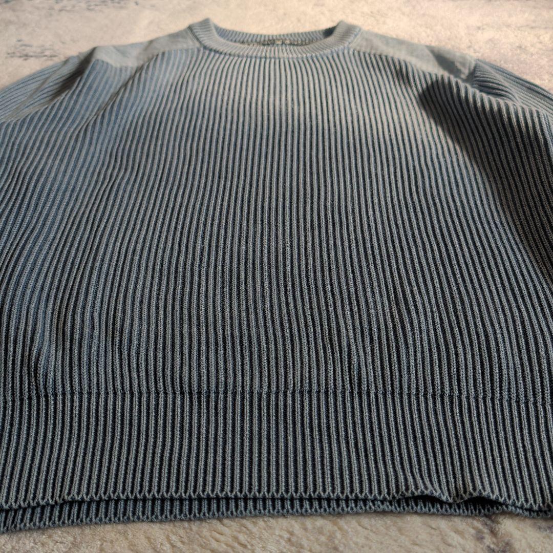 極美品 ナンバーナイン ミリタリーニット リブ編みセーター 厚手