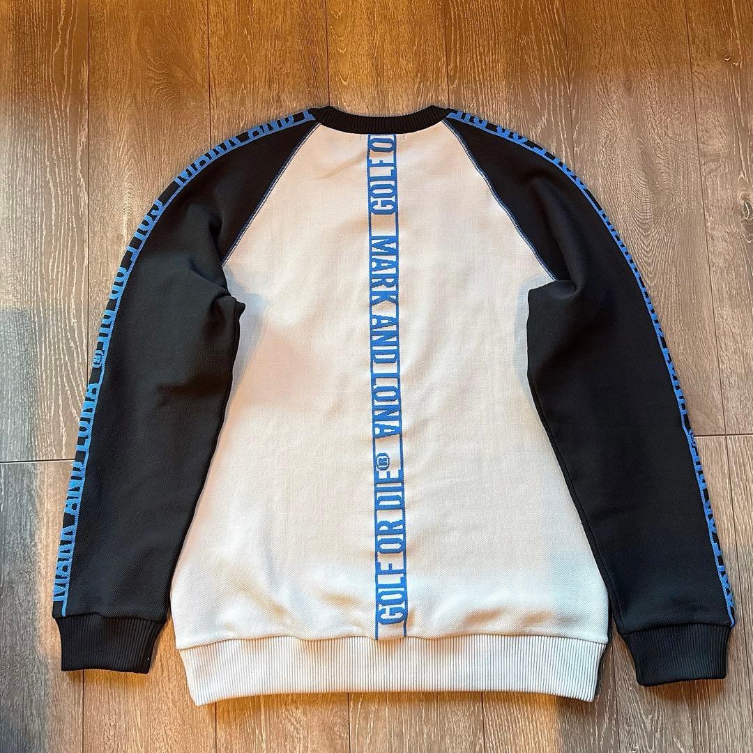 【美品】MARK&LONA スウェット トレーナー グレー ブラック 黒 ニット