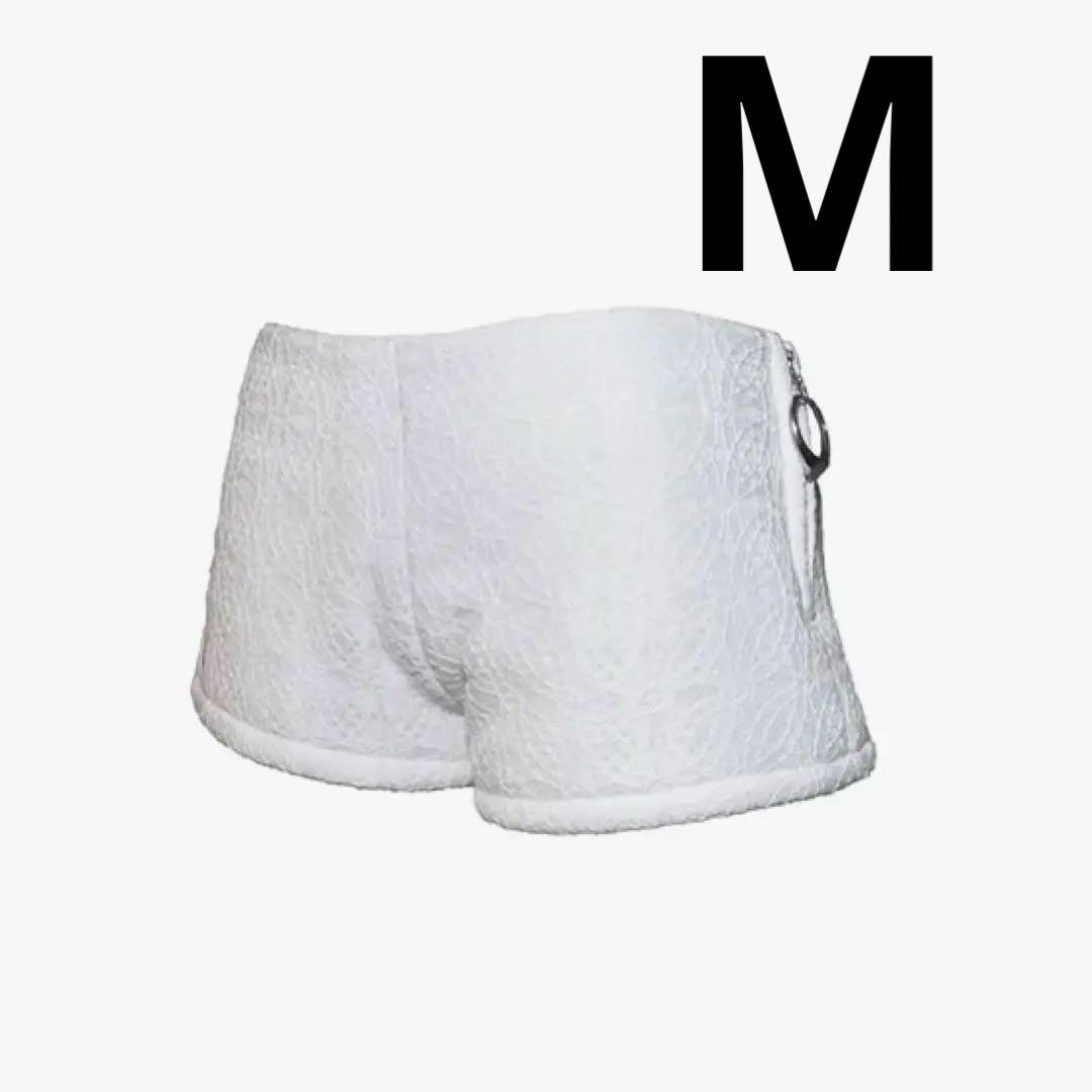 S ring biker shorts lace white Mサイズ