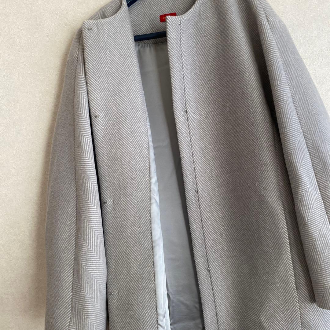 トゥモローランド Des Pres ウールパイルモッサコクーンノーカラー