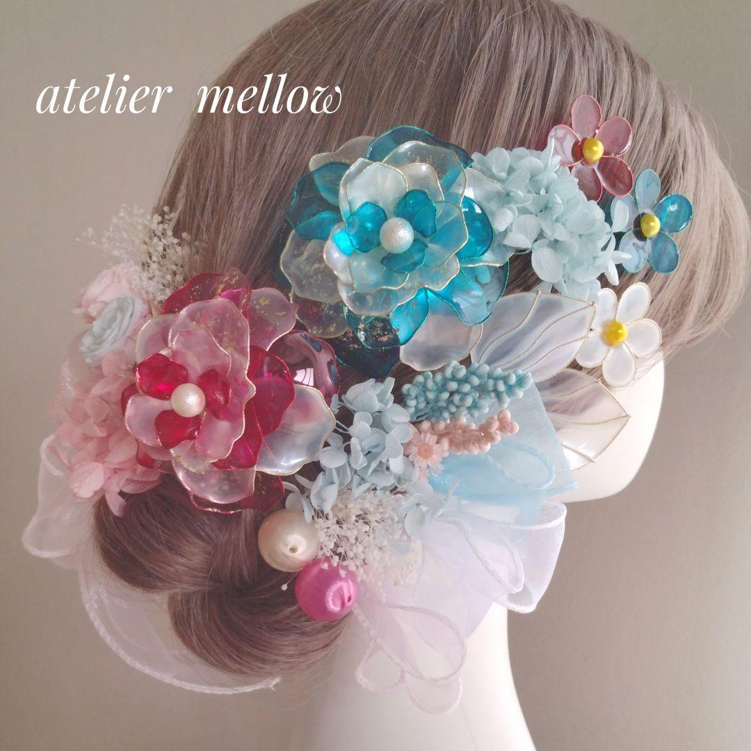 髪飾り 成人式 七五三 卒業式 アメリカンフラワー【Miho Fujii】