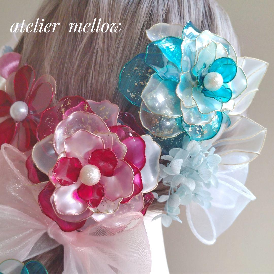 髪飾り 成人式 七五三 卒業式 アメリカンフラワー【Miho Fujii】