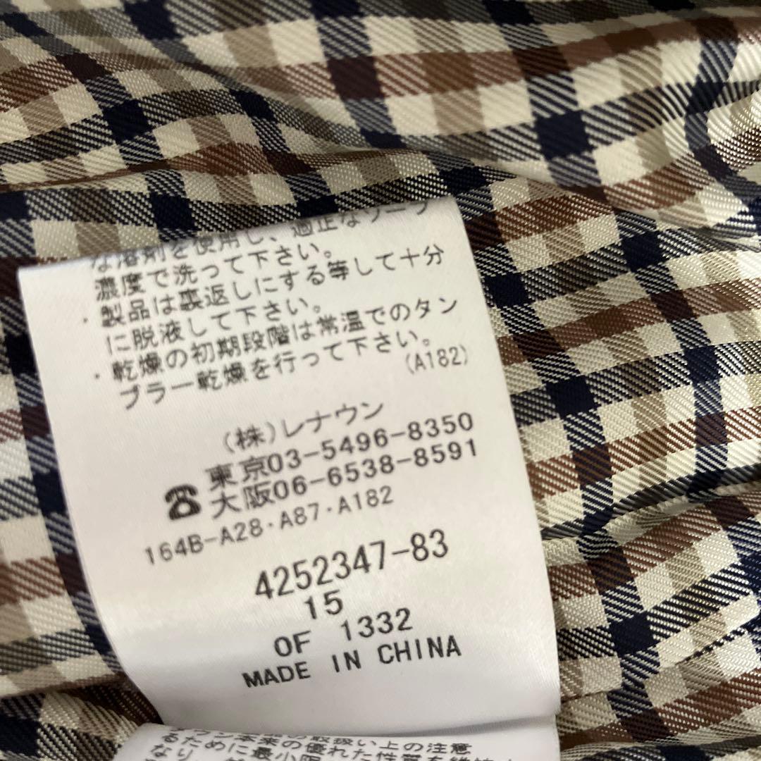 メ*ン様 大きい超美品★Aquascutum フォックスファー付きダウンロングコ