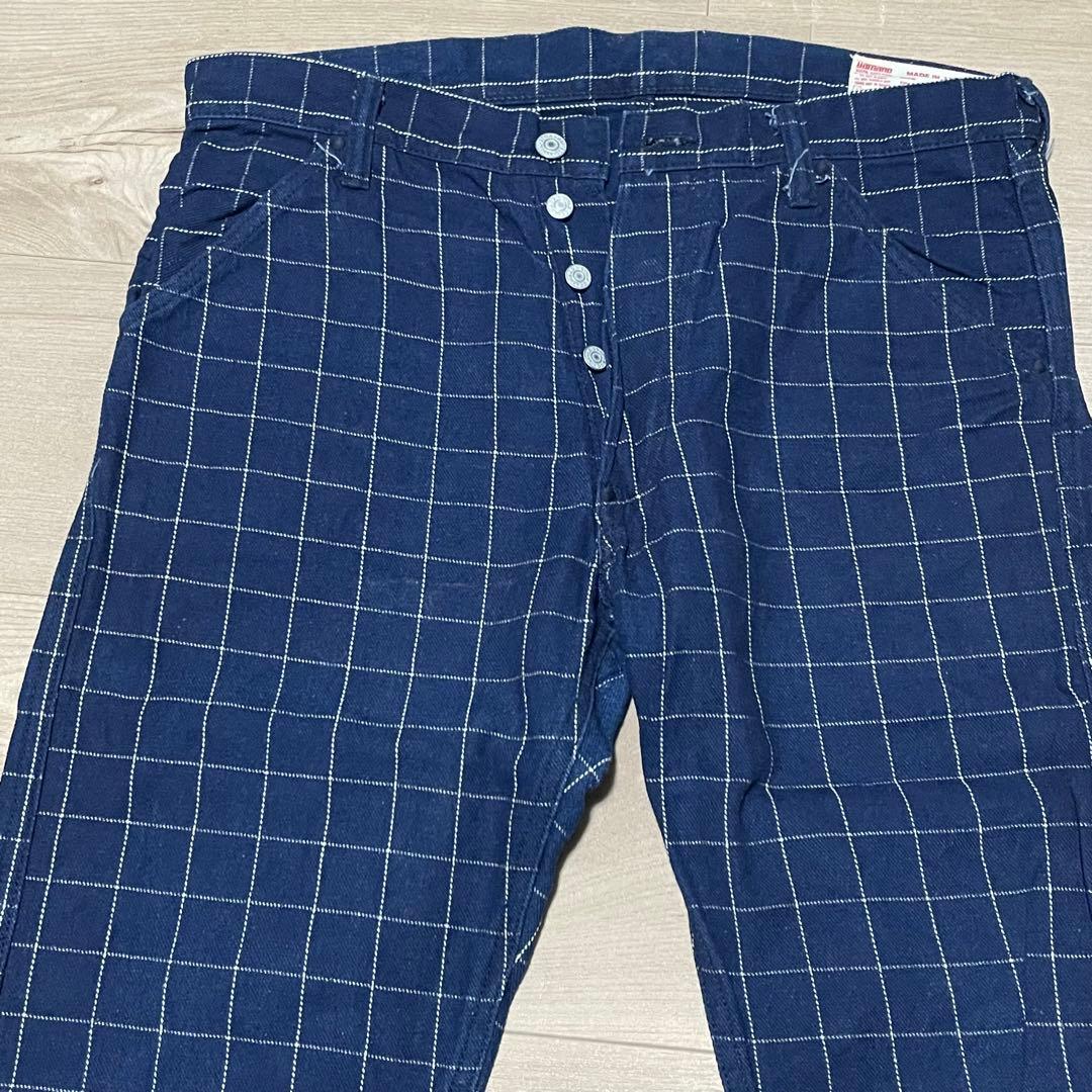 サイズ34 白カモメ ネイビー 5500 チェックエヴィス エビス