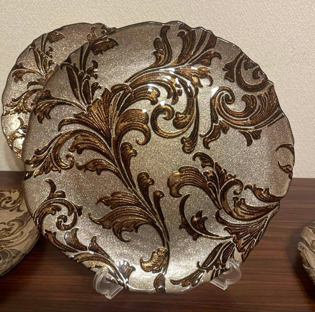 廃盤品 未使用】ヴェトロ フェリーチェ アカンサス プレート2枚