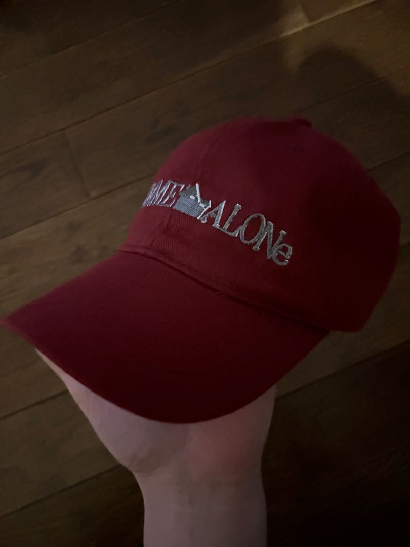 nullus 25ss HOMME ALONE キャップ 赤 - メルカリ