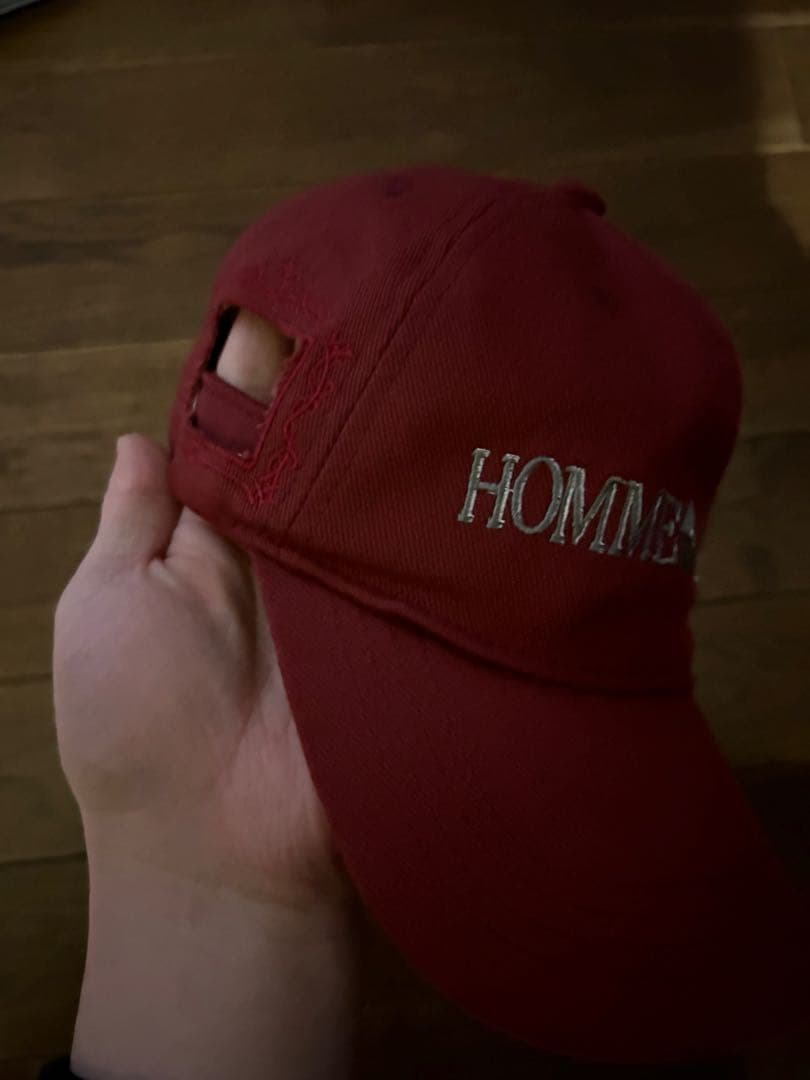 nullus 25ss HOMME ALONE キャップ 赤 - メルカリ