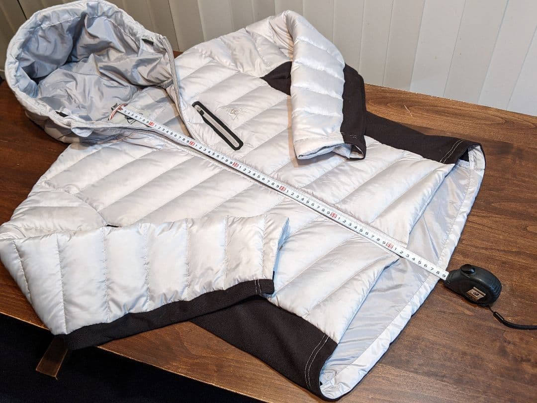 ルコック　異素材　切替　ダウンジャケット　フード　パーカー　ゴルフ　デサント　L