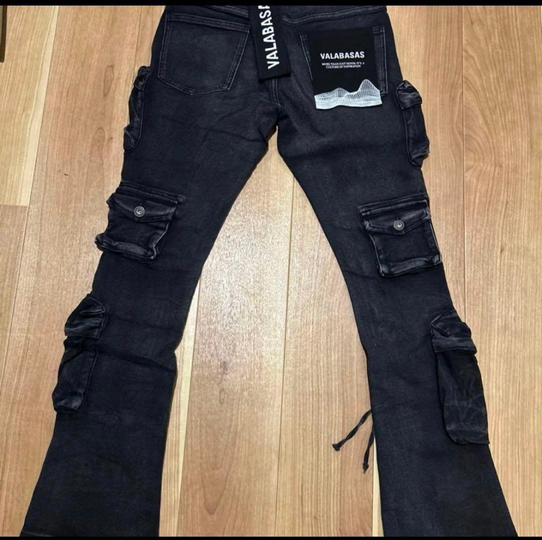 VALABASAS ブラックブーツカットデニム レア - メルカリ