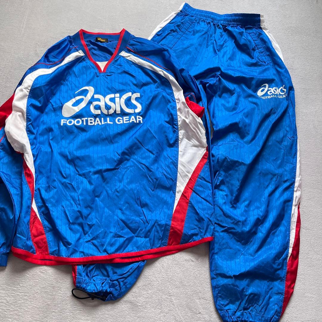 asics FOOTBALL GEAR ナイロンセットアップ 上下セット ピステ - メルカリ