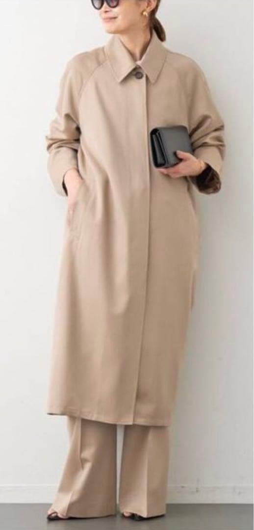 新品未使用品*WOOLSILK ギャバトレンチコート