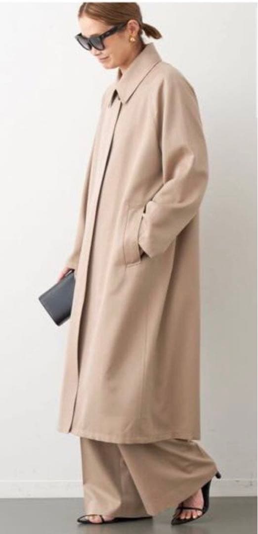 新品未使用品*WOOLSILK ギャバトレンチコート