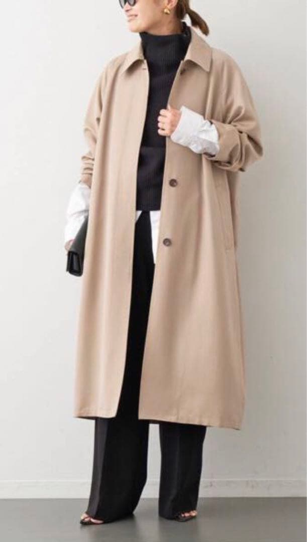 新品未使用品*WOOLSILK ギャバトレンチコート