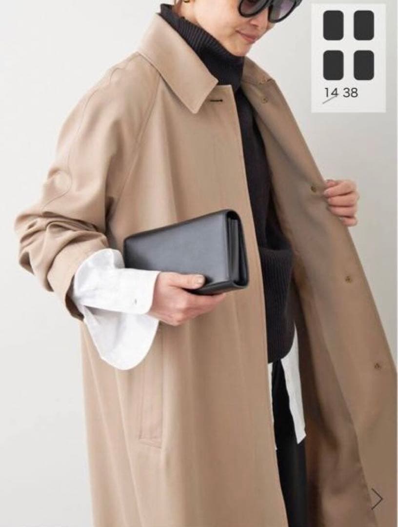 新品未使用品*WOOLSILK ギャバトレンチコート