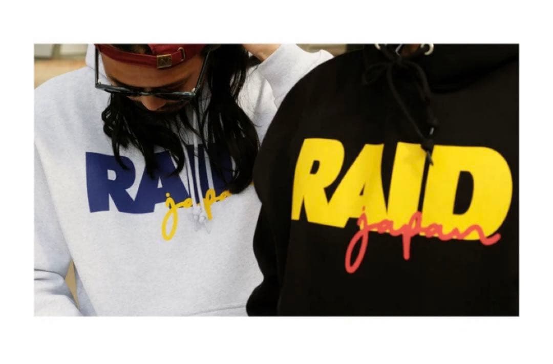 新品RAID JAPAN バス釣り BOX LOGO パーカーASH 金森隆志 RAID JAPAN
