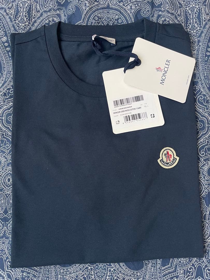 MONCLER Tシャツ Lサイズ ネイビー