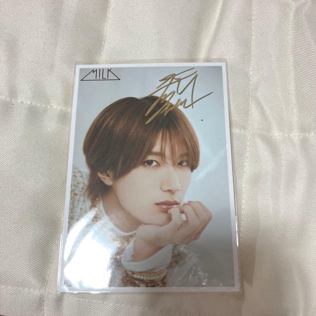 M!LK 山中柔太朗 26杯目 生写真 サイン入り - メルカリ