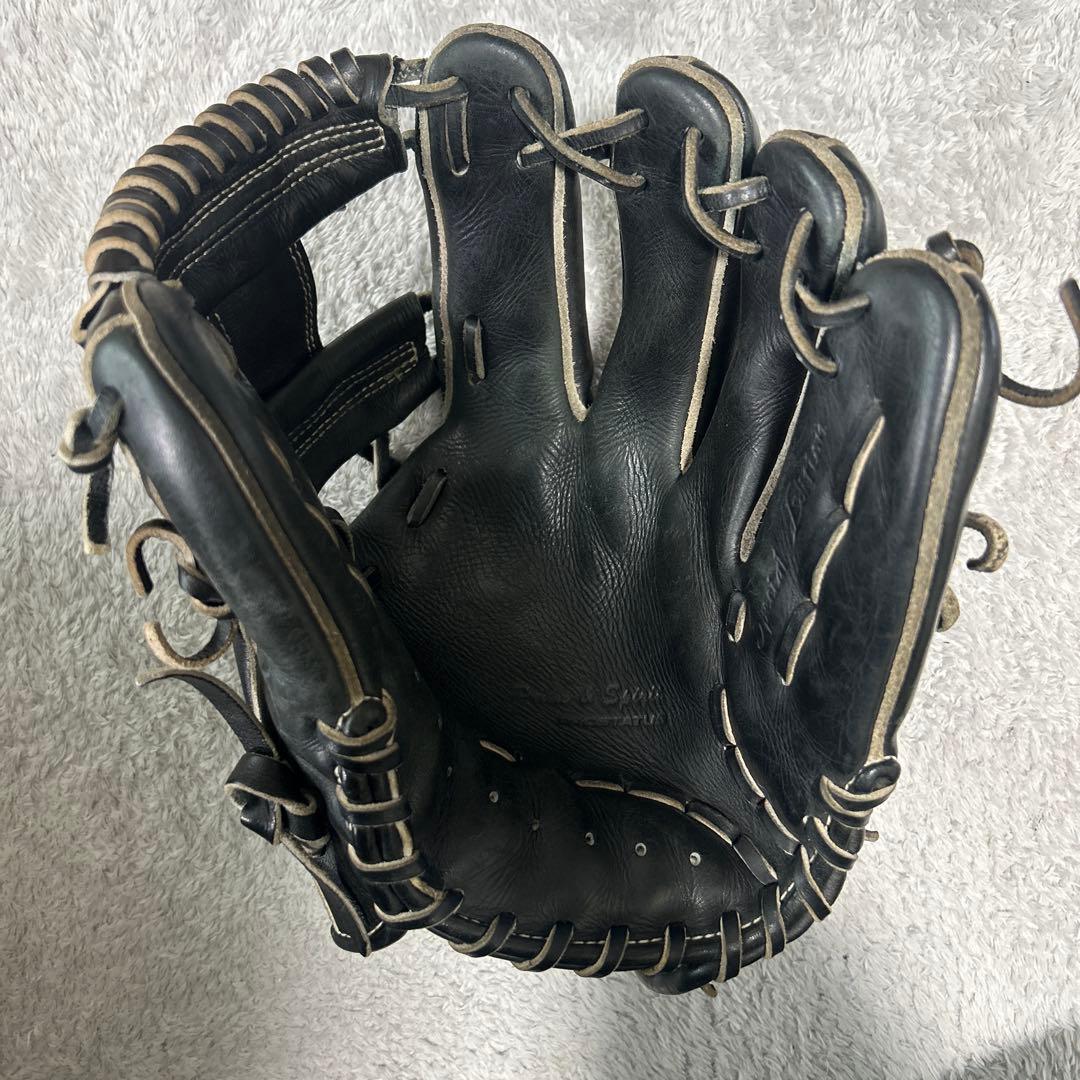ZETT 硬式グローブ 黒 レザー
