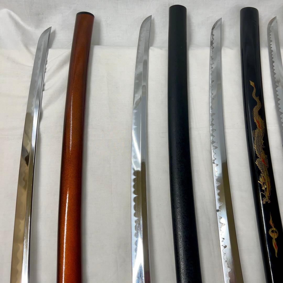 【現状品】模造刀 10本 まとめ 太刀 脇差 透かし鍔 龍鍔 鞘 模擬刀 日本刀