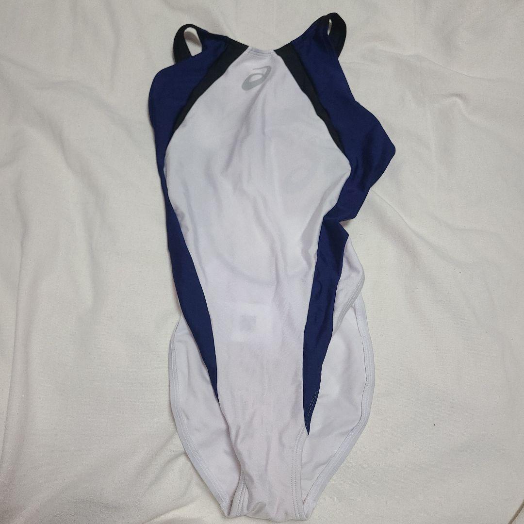 新品未使用ASICS スポーツ用水着 ホワイト/ネイビー　レディース　XL